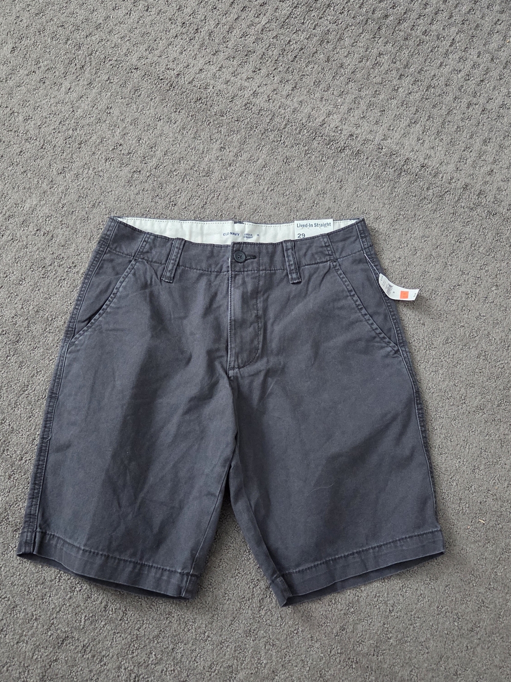 Old Navy Men's Flat Front Chino Shorts - Charcoal Gray